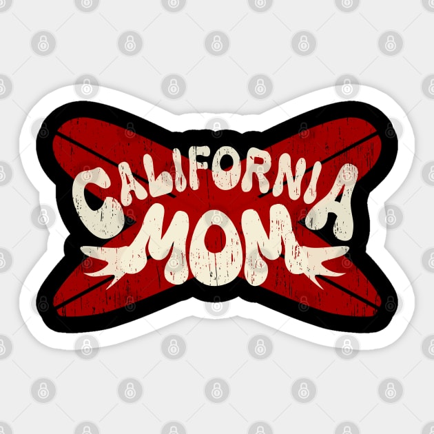 California Mom distressd surf adventure Sticker by SpaceWiz95